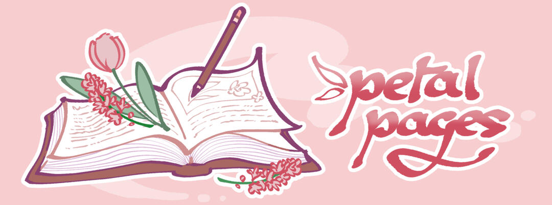 Petal Pages logo with an illustration of an open journal.